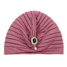 Chapeau Turban confortable, couvre-chef ethnique à-Peau violette