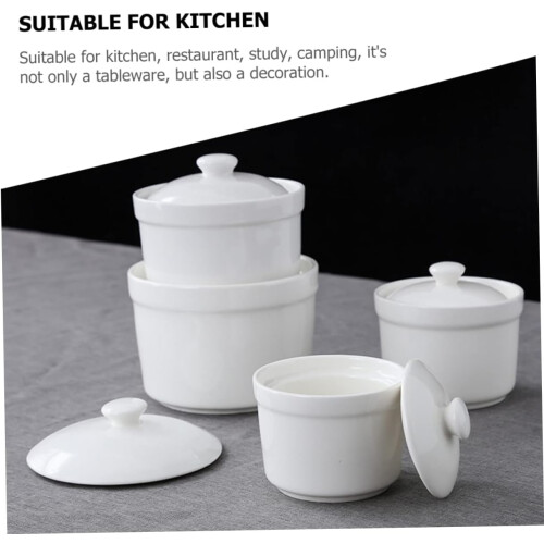 Ceramic Casserole Dish with Lid 12.8X12.8X11CM 2