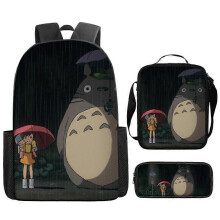 (17-inch backpack) Miyazaki Hayao's Totoro cartoon backpack, children's shoulder bag, crossbody bag, pencil case, printed computer bag