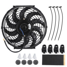 Montážna sada ventilátora chladiča, štíhly dizajn 12V, funkcia zatlačenia a vytiahnutia, vynikajúci priestor pre motorový priestor,