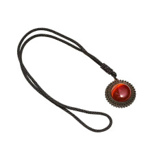 Pendant Necklace Round Crafts Flower Shape Jewelry for Gift Party Daily Wear Style I