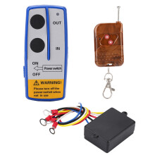Verricello elettrico universale con telecomando, mini verricello con design impermeabile, indicatore luminoso, portata estesa, doppia modalità