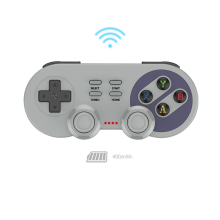Bluetooth-controller i retrostil, Hall-effekt-joysticks, rumlenvibration, brugerdefinerede knapper - 6 timers spilletid, multiplatformkompatibilitet