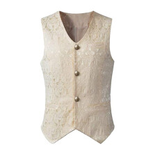 Steampunk Men's Vintage Gothic Sleeveless Waistcoat Retro Victorian XXL brown