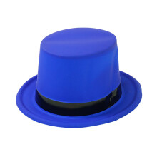 Chapeau de boîte de nuit à chapeau haut fluorescent-bleu roi