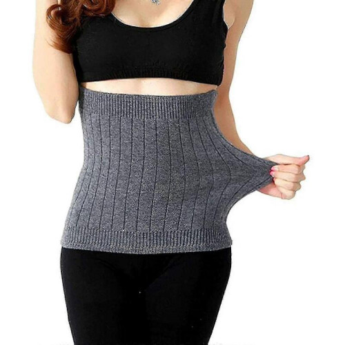 (XL, grey) Cashmere Kidney Warmer Back Warmer Elastic Waist Support