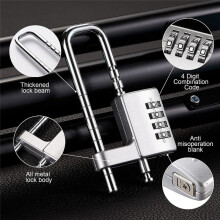 Cabinet Lock,Combination Padlock,Stainless Steel Gym Locker Lock Code Long Adjustable Shackle Lock for School,Gym Silver