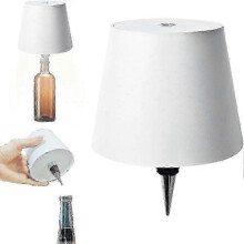 (White) Wireless Bottle Lamp, 3 Color Rechargeable Wine Bottle Lights for Bars Restaurants