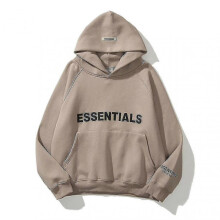 (XL, khaki) Essentials Lettered High Quality Hoodie For Men And Women Fear Of God Spur Hoodie