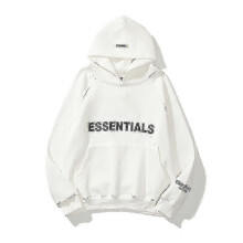 (S, white) Essentials Lettered High Quality Hoodie For Men And Women Fear Of God Spur Hoodie