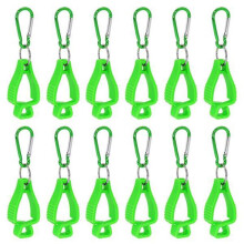 Glove Clips for Work Glove Holders Glove Belt Clip with Metal Carabiners for Construction Worker Guard Labor(Green)