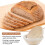 2Pcs Bread Proofing Baskets,Round Rattan Bread Bowls with Liners for Home Bakers Baking Making 23cm 2