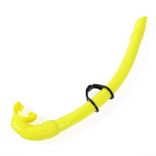 Highperformance snorkel for underwater activities, robust PVC for durability yellow