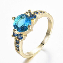 (8, Light blue) Hidden Halo Moissanite Rings for Women Diamond Rings Engagement Rings for Women Wedding Rings