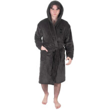 (3XL, Grey) Tottenham Hotspur Mens Dressing Gown Robe Hooded Fleece OFFICIAL Gift