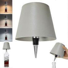 (Almond) Wireless Bottle Lamp, 3 Color Rechargeable Wine Bottle Lights for Bars Restaurants