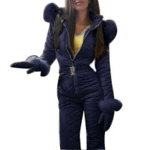 (2Xl, Blue) Women Winter Warm Snowsuit Outdoor Sports Pants Ski Suit Waterproof Jumpsuit