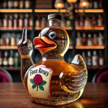 (Duck A) Whiskey Decanter 350ml Eagle Shape Glass Material.