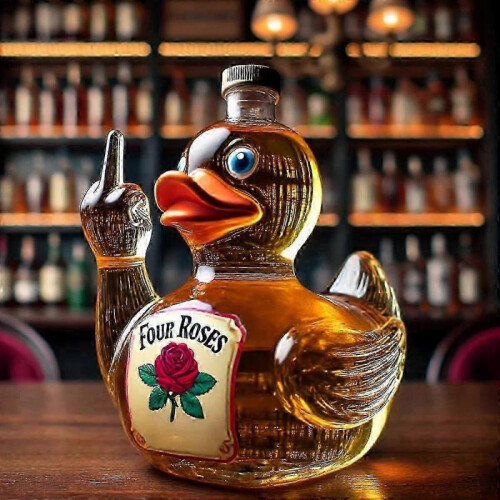 (Duck A) Whiskey Decanter 350ml Eagle Shape Glass Material.