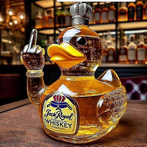 (Duck B) Whiskey Decanter 350ml Eagle Shape Glass Material.