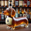(Dachshund E) Whiskey Decanter 350ml Eagle Shape Glass Material. 1