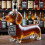 (Dachshund D) Whiskey Decanter 350ml Eagle Shape Glass Material. 1