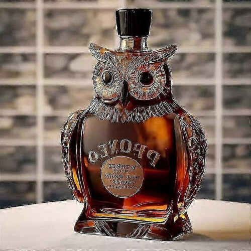 (Owl A) Whiskey Decanter 350ml Eagle Shape Glass Material.