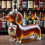(Dachshund A)Whiskey Decanter 350ml Eagle Shape Glass Material. 1