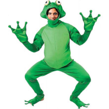 (L) Frog Costume Suit Unisex Adult One Piece Jumpsuit Halloween Funny Outfits