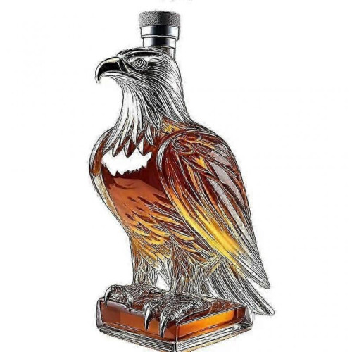 (Eagle) Whiskey Decanter 350ml Eagle Shape Glass Material.