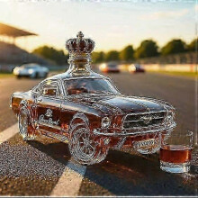 (Sports Car B) Whiskey Decanter 350ml Eagle Shape Glass Material.