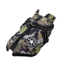 (2XL, Camouflage) Waterproof Large Dog Winter Jacket Built-in Harness for Warmth & Comfort