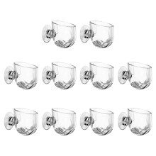 10pcs Suction Cup Aquariums Plant Holder Acrylic Feeding Bowl-L