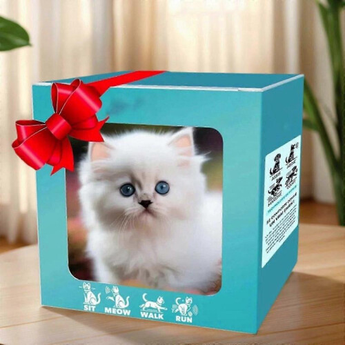 (B) Interactive Robot Kitten Plush Toy Kids Soft Robotic Cat Fun Activities Educational Play 1