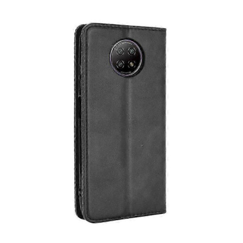 (Black) Leather Case for Xiaomi Redmi Note 9T 5G / Note 9 5G 2