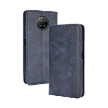 (Blue) Leather Case for Xiaomi Redmi Note 9T 5G / Note 9 5G