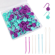 1 Set Knitting Crochet Markers Stitching Markers with Large Eye