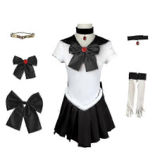 (S, BLACK) Anime Outfits Moon Cosplay Costume For Women Girls
