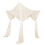 (Beige) 4 Post Bed Canopy Net Valance Drape Netting for Single Double Bed White for Bedroom Decoration 1