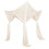 (Beige) 4 Post Bed Canopy Net Valance Drape Netting for Single Double Bed White for Bedroom Decoration 5