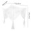 (White) 4 Post Bed Canopy Net Valance Drape Netting for Single Double Bed White for Bedroom Decoration 3