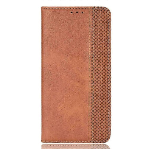 (Brown) Leather Case for Xiaomi Redmi Note 9T 5G / Note 9 5G 1
