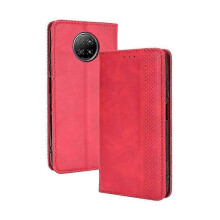 (Red) Leather Case for Xiaomi Redmi Note 9T 5G / Note 9 5G