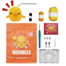 (Chicken) Woobles Learn To Crochet Kit, DIY Crochet Stuffed Animal Crochet Kit for Beginners 25-26s
