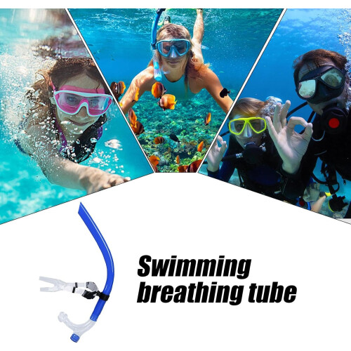 Swimming Snorkel  Dry Snorkel with Push Strap for Pool 2