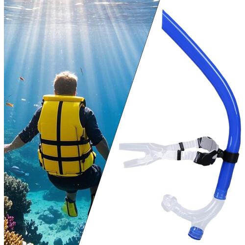 Swimming Snorkel  Dry Snorkel with Push Strap for Pool 1