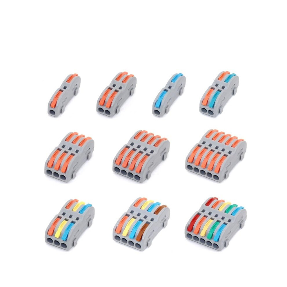 Fast Wire Electrical Connectors Compact 1 2 3 4 5 Pin Splitter Pushin Cable Wire Connector Fast Terminal Block(P425c,Taglia Unica) Taglia Unica P425c 9365049512923