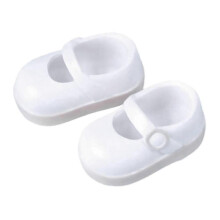 (2cm, White) Doll Shoes Action Figure Body 1:12 for BJD Doll Costume Accessory Tiny Shoes