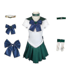 (L, GREEN) Anime Outfits Moon Cosplay Costume For Women Girls