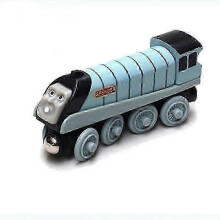 (Spencer) Thomas & Friends Wooden Railway Train Set with Spencer Handel Bertie Molly Model Trains Educational Toy for Children